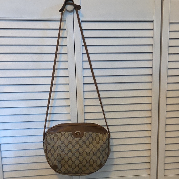 Gucci Handbags - Rare Vintage Gucci Brown Crossbody Bag